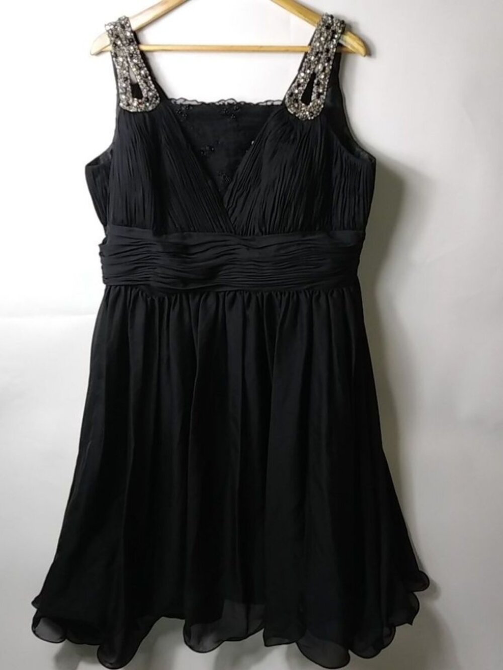 May Queen 18 Bling Short Formal Dress Plus in Black